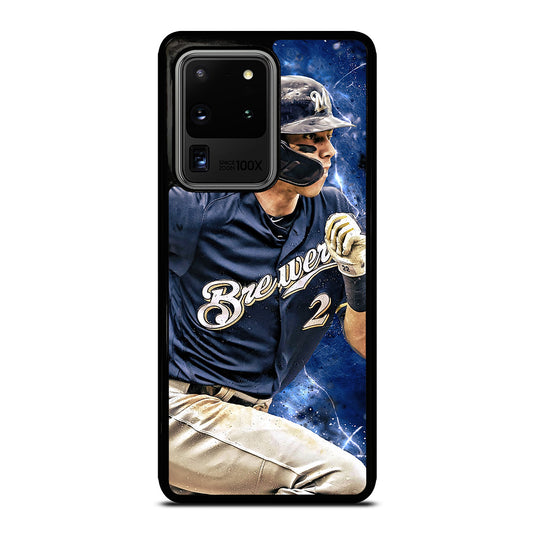 CHRISTIAN YELICH MILWAUKEE BREWERS FOOTBALL Samsung Galaxy S20 Ultra Case Cover