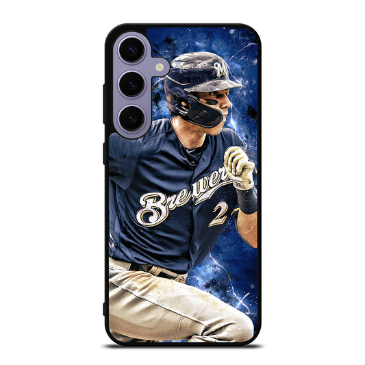 CHRISTIAN YELICH MILWAUKEE BREWERS FOOTBALL Samsung Galaxy S24 Plus Case Cover