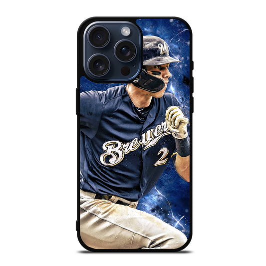 CHRISTIAN YELICH MILWAUKEE BREWERS FOOTBALL iPhone 15 Pro Max Case Cover