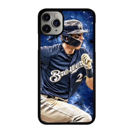 CHRISTIAN YELICH MILWAUKEE BREWERS FOOTBALL iPhone 11 Pro Max Case Cover