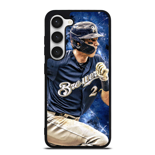 CHRISTIAN YELICH MILWAUKEE BREWERS FOOTBALL Samsung Galaxy S23 Case Cover
