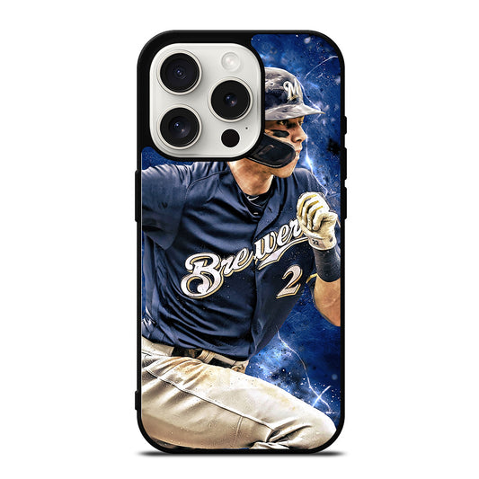 CHRISTIAN YELICH MILWAUKEE BREWERS FOOTBALL iPhone 15 Pro Case Cover