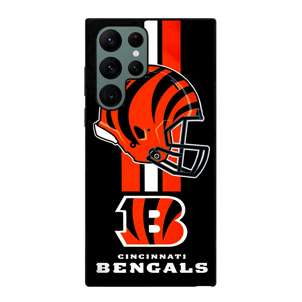 CINCINNATI BENGALS NFL LOGO 4 Samsung Galaxy S22 Ultra Case Cover