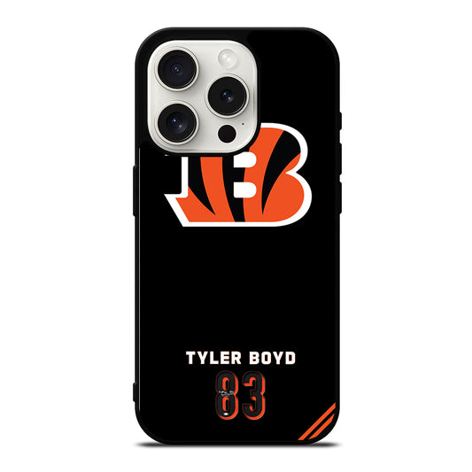CINCINNATI BENGALS 83 TYLER BOYD iPhone 15 Pro Case Cover