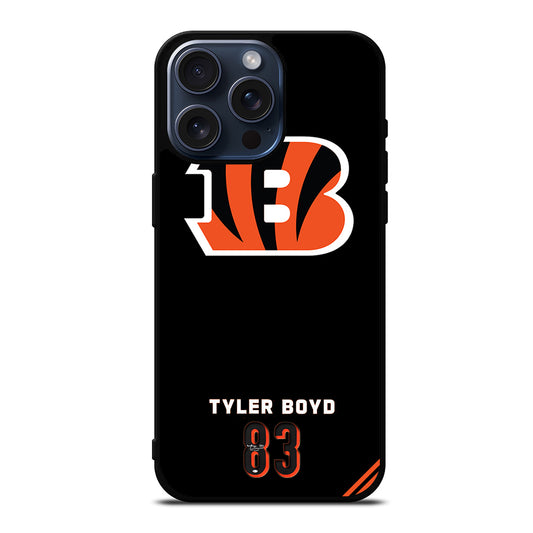 CINCINNATI BENGALS 83 TYLER BOYD iPhone 15 Pro Max Case Cover