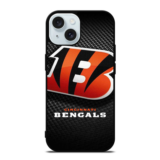 CINCINNATI BENGALS NFL LOGO 3 iPhone 15 Case Cover