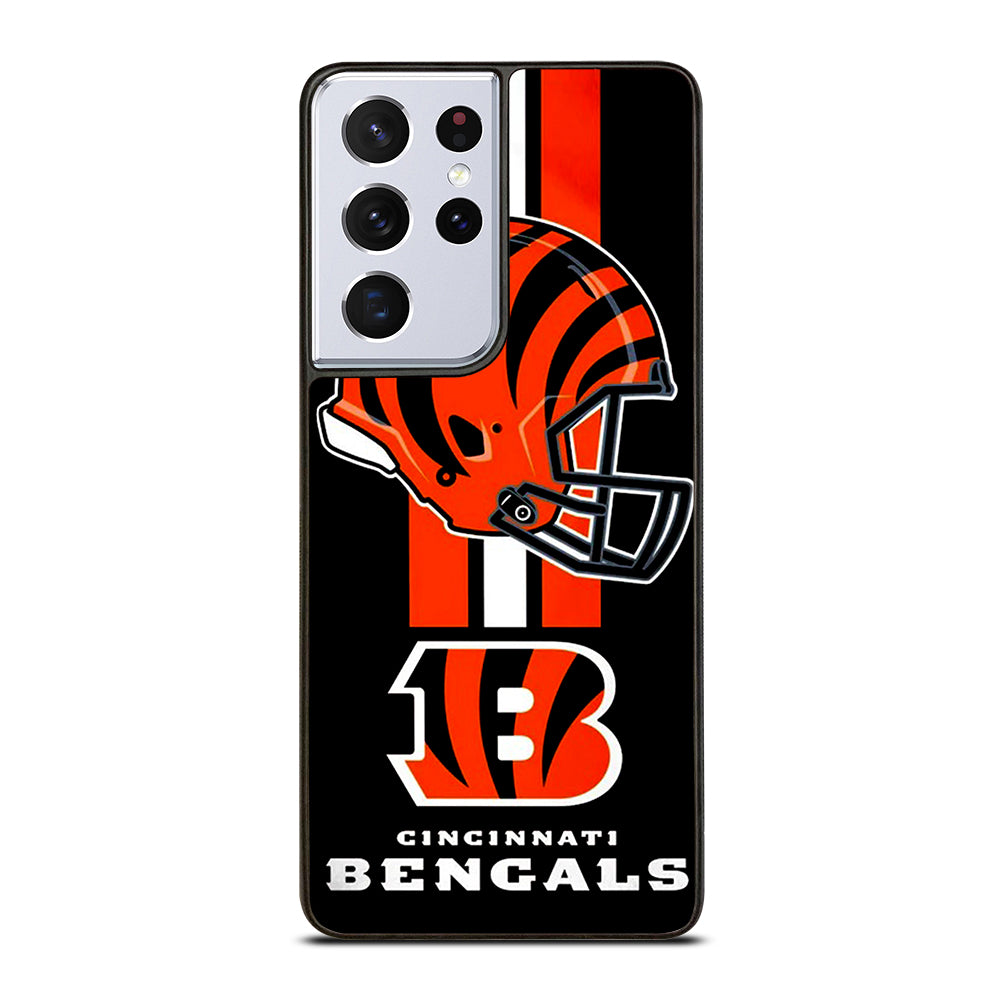 CINCINNATI BENGALS NFL LOGO 4 Samsung Galaxy S21 Ultra Case Cover