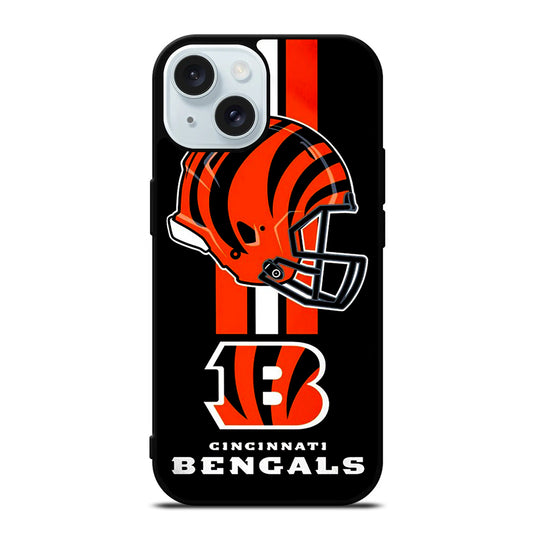 CINCINNATI BENGALS NFL LOGO 4 iPhone 15 Case Cover