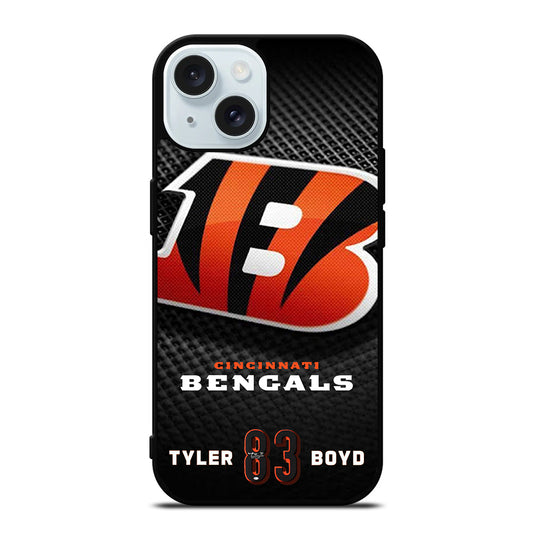 CINCINNATI BENGALS TYLER BOYD 83 iPhone 15 Case Cover