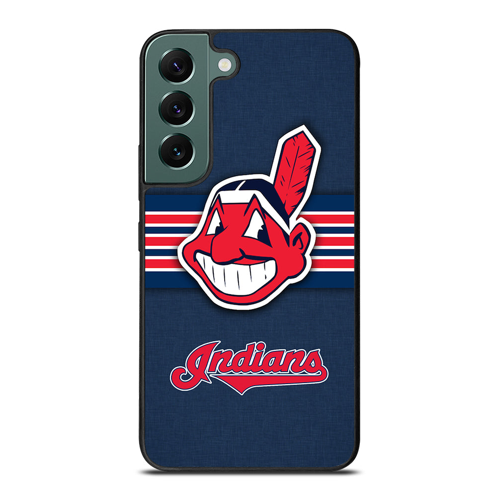 CLEVELAND INDIANS MLB STRIPE Samsung Galaxy S22 Case Cover