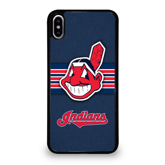 CLEVELAND INDIANS MLB STRIPE iPhone XS Max Case Cover