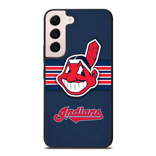 CLEVELAND INDIANS MLB STRIPE Samsung Galaxy S22 Plus Case Cover