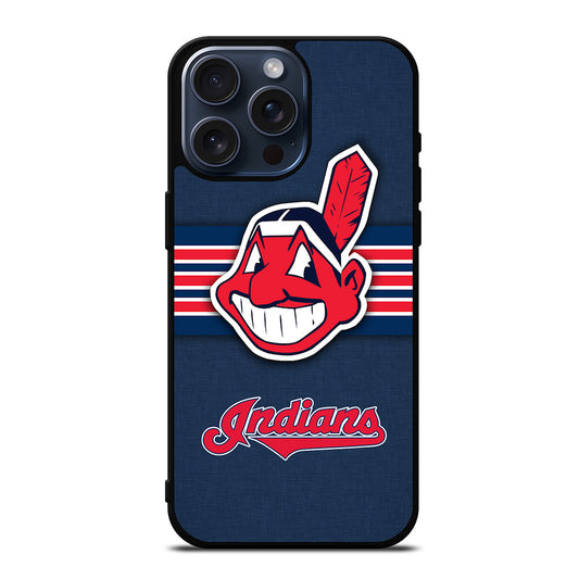 CLEVELAND INDIANS MLB STRIPE iPhone 15 Pro Max Case Cover