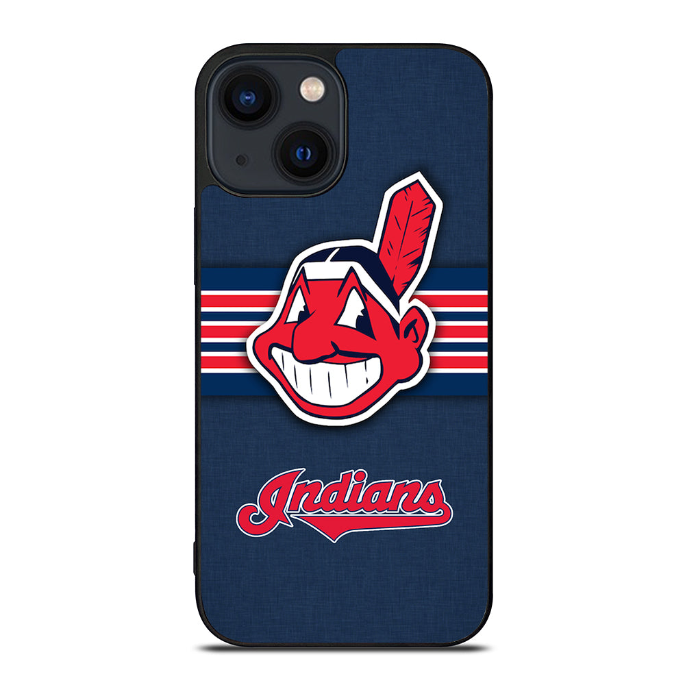 CLEVELAND INDIANS MLB STRIPE iPhone 14 Plus Case Cover
