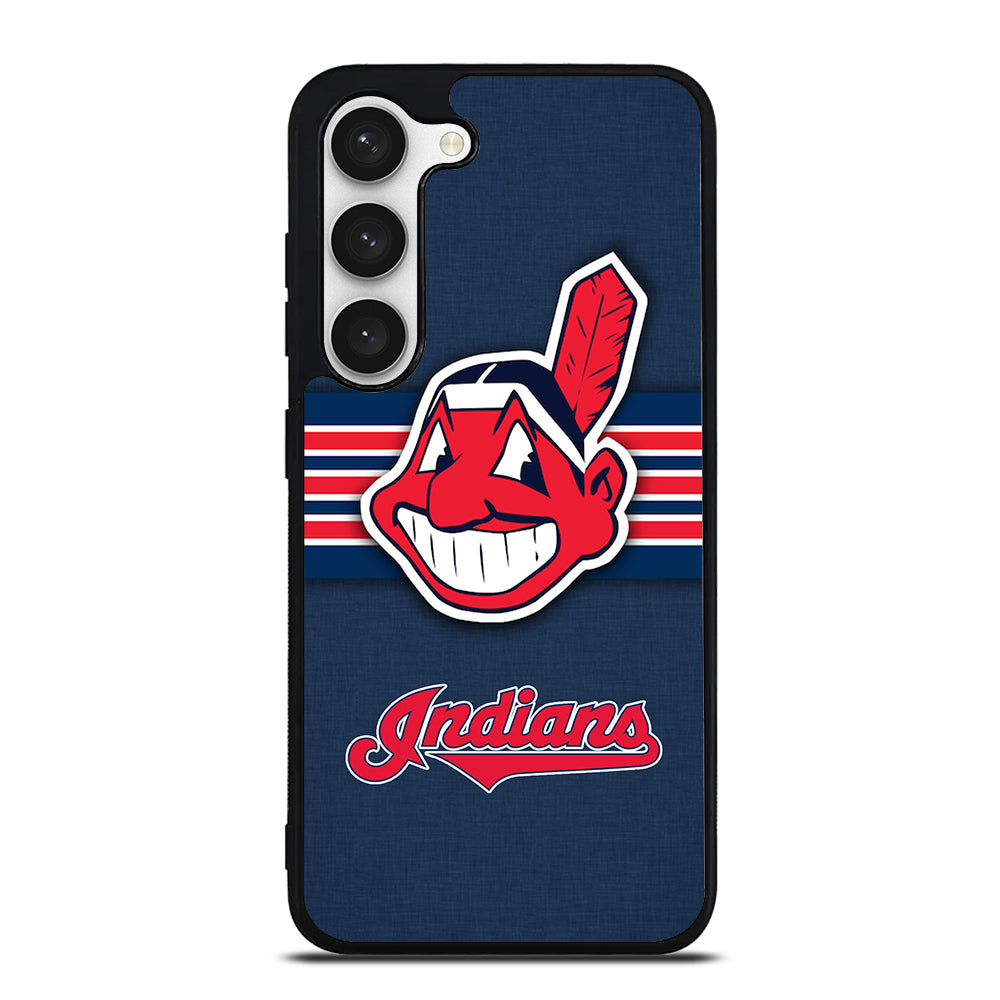 CLEVELAND INDIANS MLB STRIPE Samsung Galaxy S23 Case Cover