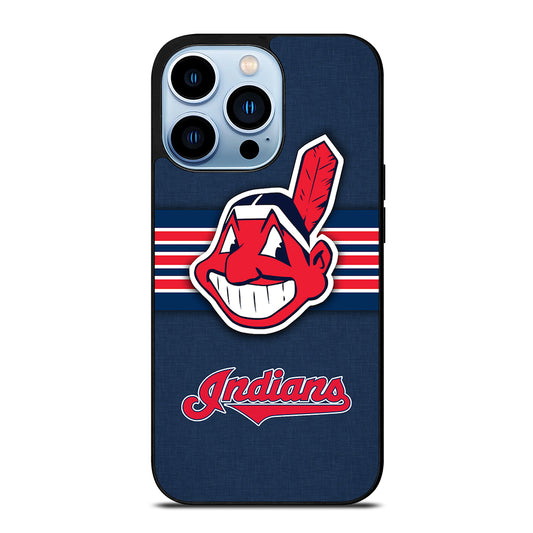 CLEVELAND INDIANS MLB STRIPE iPhone 13 Pro Max Case Cover