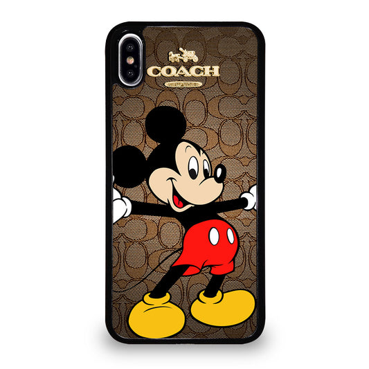 COACH BROWN MICKEY MOUSE 2 iPhone XS Max Case Cover