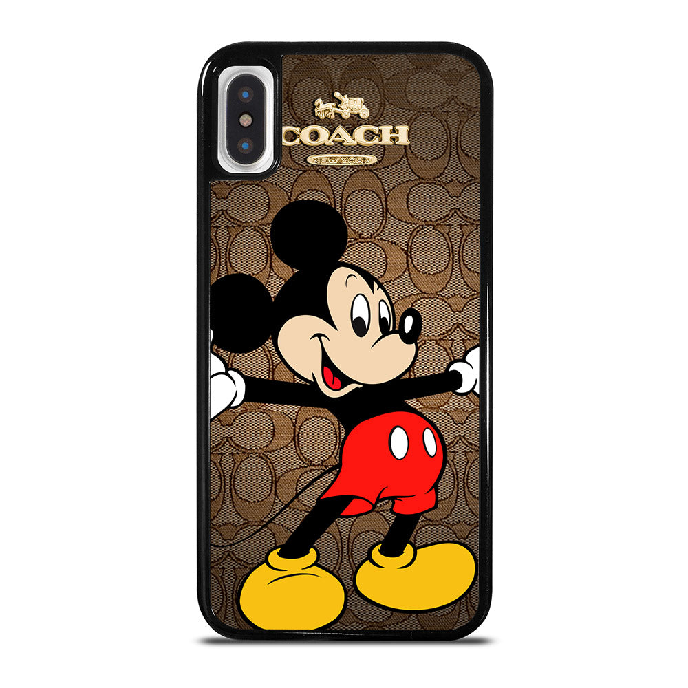 COACH BROWN MICKEY MOUSE 2 iPhone X / XS Case Cover