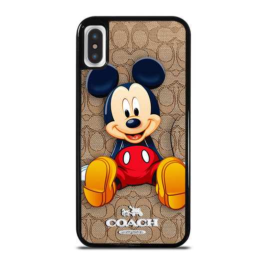 COACH BROWN MICKEY MOUSE iPhone X / XS Case Cover