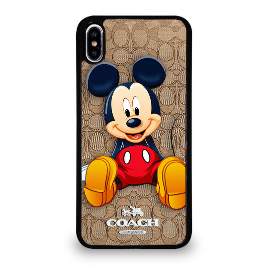 COACH BROWN MICKEY MOUSE iPhone XS Max Case Cover