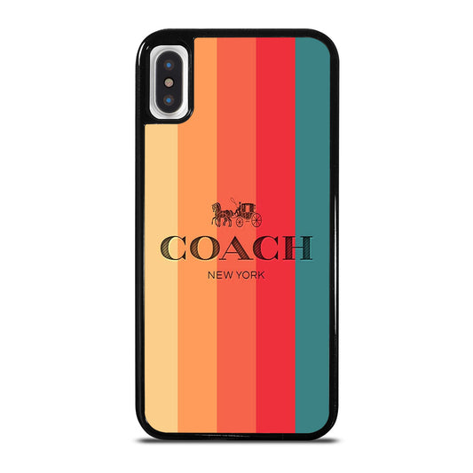 COACH NEW YORK STRIPE iPhone X / XS Case Cover