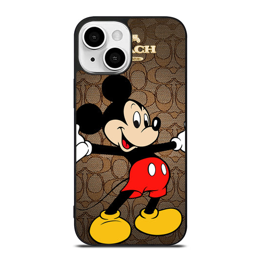 COACH BROWN MICKEY MOUSE 2 iPhone 13 Mini Case Cover