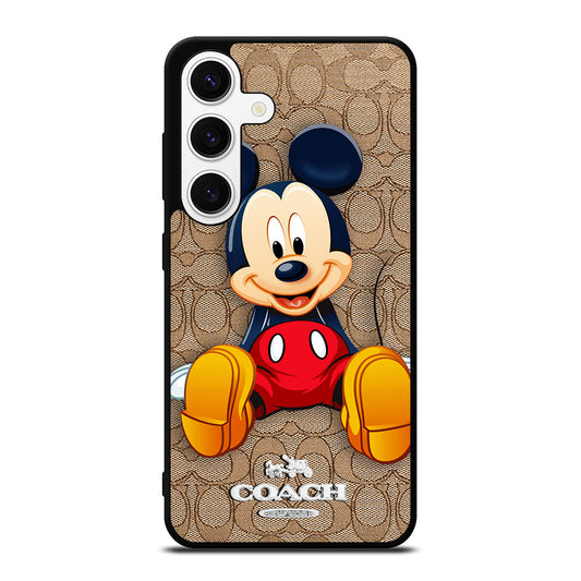COACH BROWN MICKEY MOUSE Samsung Galaxy S24 Case Cover