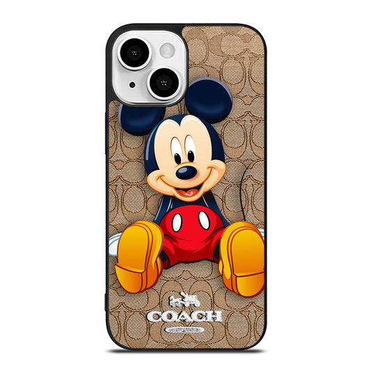 COACH BROWN MICKEY MOUSE iPhone 13 Mini Case Cover