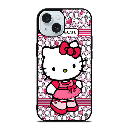 COACH NEW YORK HELLO KITTY 2 iPhone 15 Case Cover