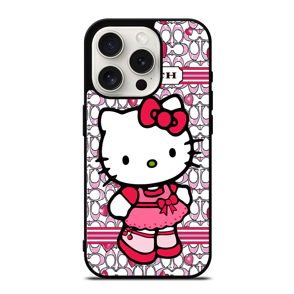 COACH NEW YORK HELLO KITTY 2 iPhone 15 Pro Case Cover