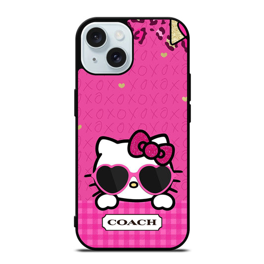 COACH NEW YORK HELLO KITTY 3 iPhone 15 Case Cover