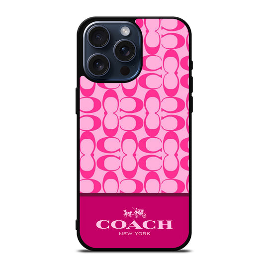 COACH NEW YORK PINK PATTERN iPhone 15 Pro Max Case Cover