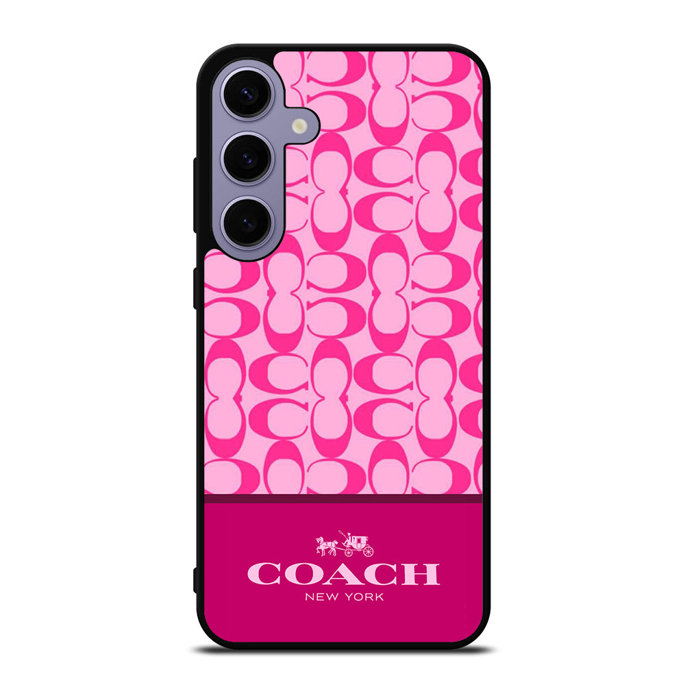 COACH NEW YORK PINK PATTERN Samsung Galaxy S24 Plus Case Cover