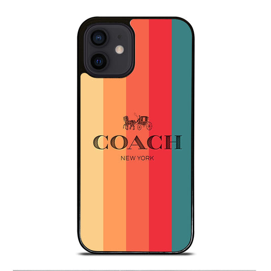 COACH NEW YORK STRIPE iPhone 12 Mini Case Cover