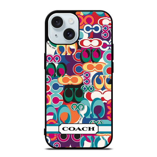 COACH PATTERN iPhone 15 Case Cover