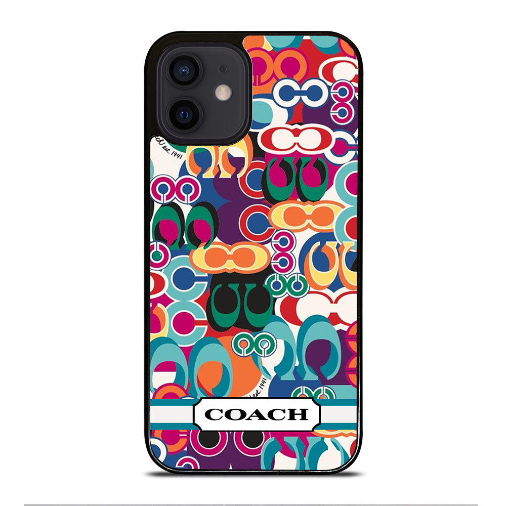 COACH PATTERN iPhone 12 Mini Case Cover