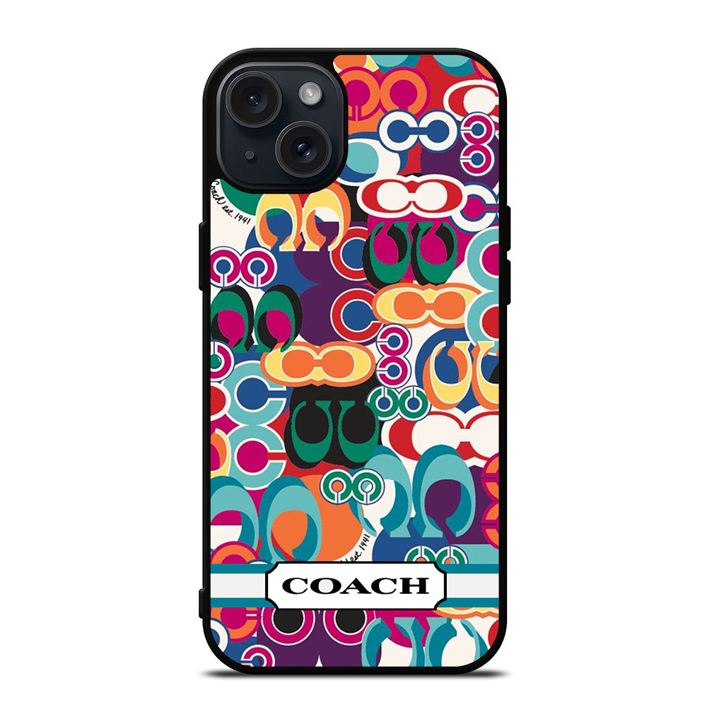 COACH PATTERN iPhone 15 Plus Case Cover