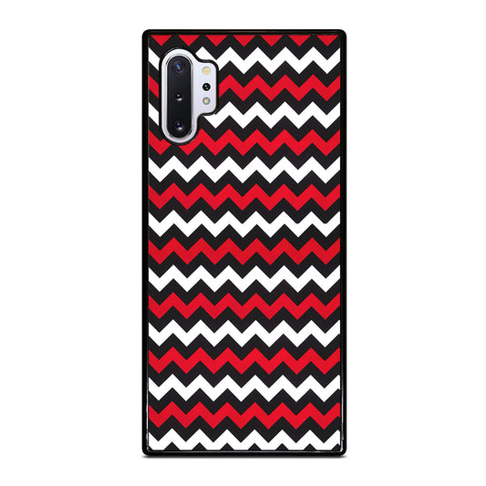 COLOR BLOCK DARK RED CHEVRON PATTERN Samsung Galaxy Note 10 Plus Case Cover