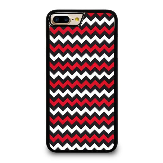 COLOR BLOCK DARK RED CHEVRON PATTERN iPhone 7 / 8 Plus Case Cover
