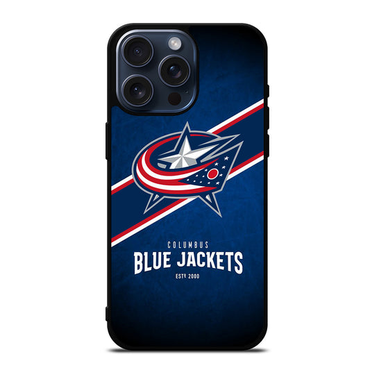 COLUMBUS BLUE JACKETS NHL TEAM 3 iPhone 15 Pro Max Case Cover