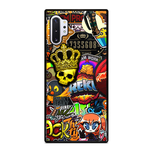 CSGO STICKER BOMB PATTERN Samsung Galaxy Note 10 Plus Case Cover