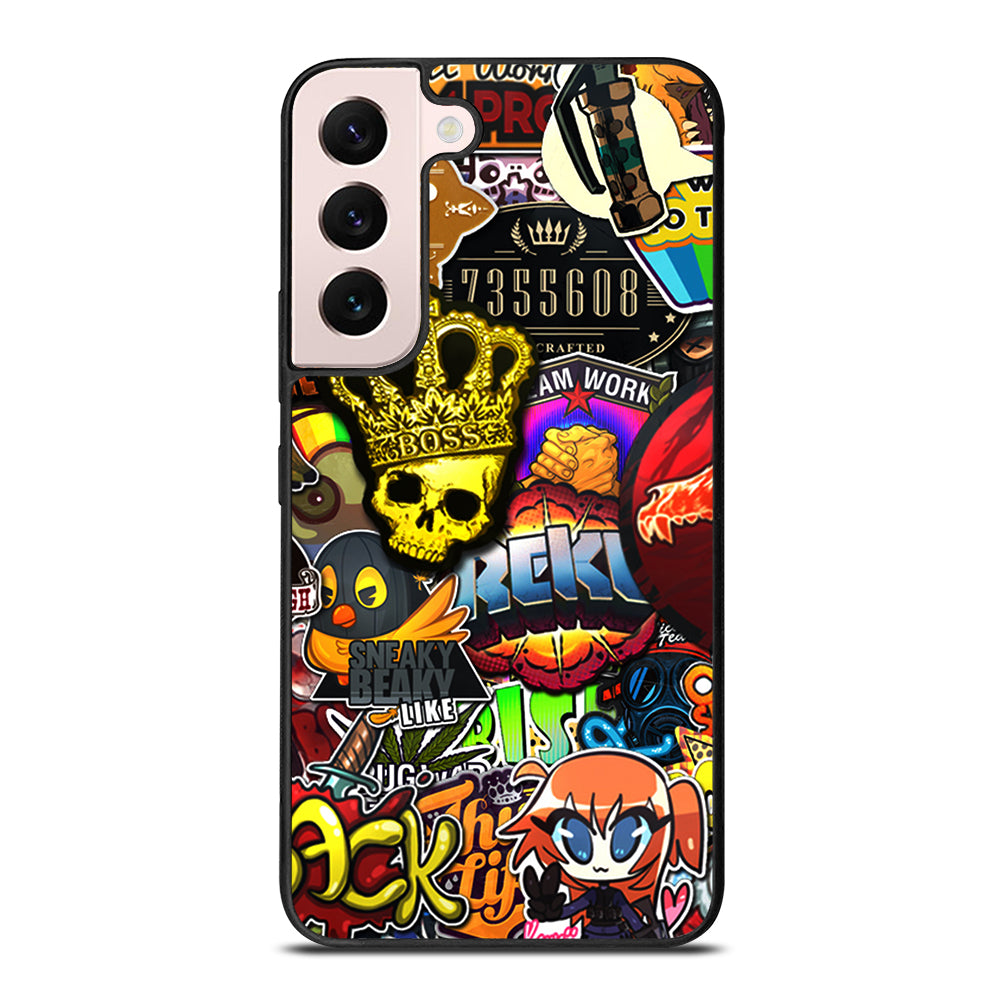 CSGO STICKER BOMB PATTERN Samsung Galaxy S22 Plus Case Cover