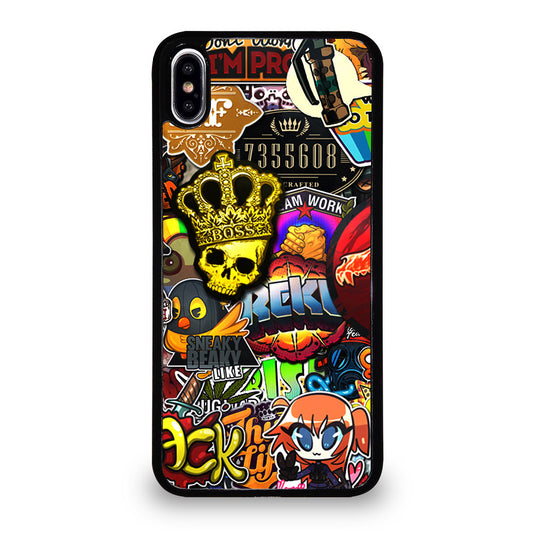 CSGO STICKER BOMB PATTERN iPhone XS Max Case Cover