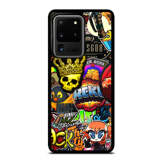 CSGO STICKER BOMB PATTERN Samsung Galaxy S20 Ultra Case Cover