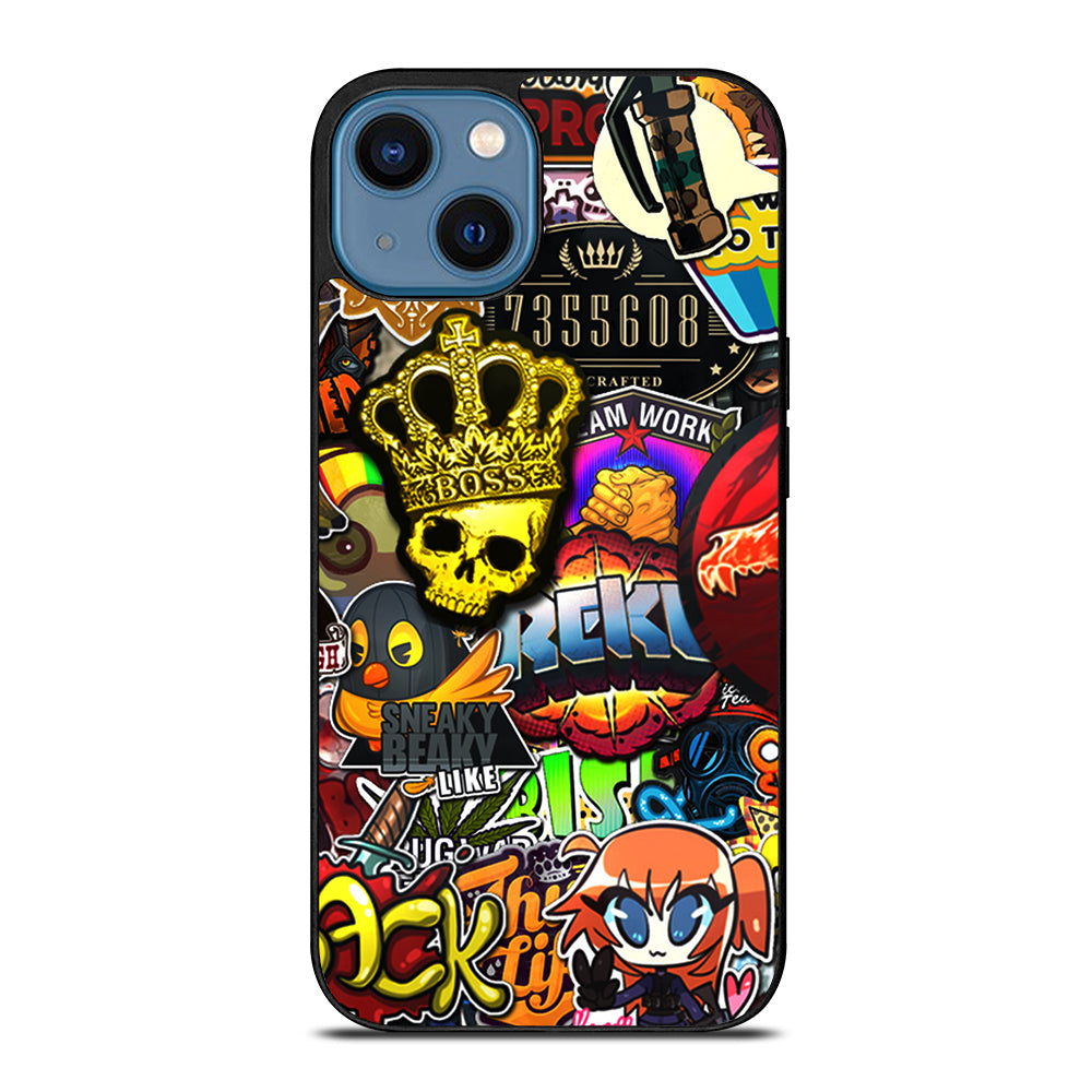 CSGO STICKER BOMB PATTERN iPhone 14 Case Cover – casecentro