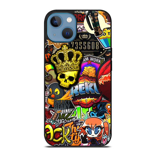 CSGO STICKER BOMB PATTERN iPhone 13 Case Cover