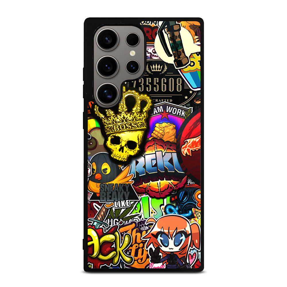 CSGO STICKER BOMB PATTERN Samsung Galaxy S24 Ultra Case Cover