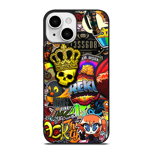 CSGO STICKER BOMB PATTERN iPhone 13 Mini Case Cover