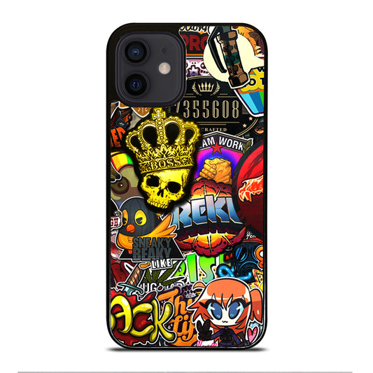 CSGO STICKER BOMB PATTERN iPhone 12 Mini Case Cover