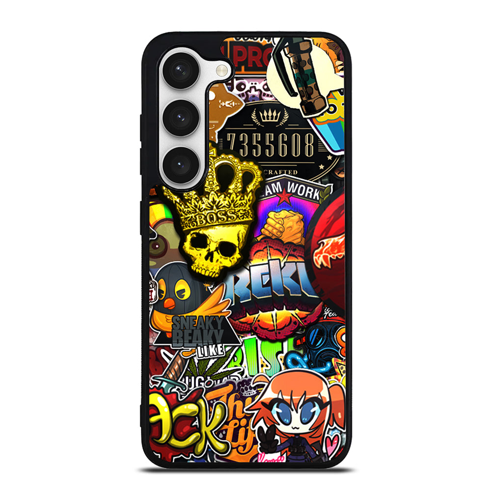 CSGO STICKER BOMB PATTERN Samsung Galaxy S23 Case Cover
